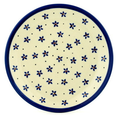 Polish Pottery Plate 7&quot; Forget Me Knot