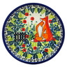 Polish Pottery Plate 7&quot; Fox Love UNIKAT