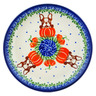 Polish Pottery Plate 7&quot; Frenchie In A Pumpkin