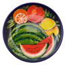 Polish Pottery Plate 7&quot; Fruit Bonanza UNIKAT