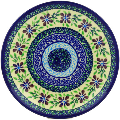 Polish Pottery Plate 7&quot; Gingham Garden