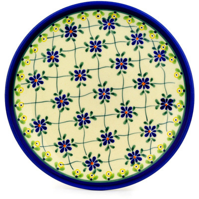 Polish Pottery Plate 7" Gingham Trellis