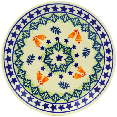 Polish Pottery Plate 7&quot; Golden Bells