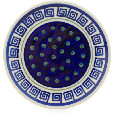 Polish Pottery Plate 7&quot; Greek Key