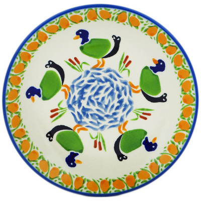 Polish Pottery Plate 7&quot; Happy Ducklings UNIKAT