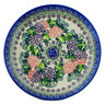 Polish Pottery Plate 7&quot; Happy Hydrangea UNIKAT