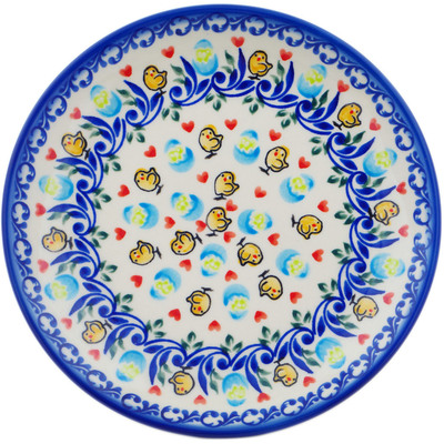 Polish Pottery Plate 7&quot; Hatchlings UNIKAT