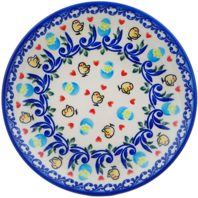 Polish Pottery Plate 7&quot; Hatchlings UNIKAT