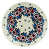 Polish Pottery Plate 7&quot; Heavenly Red Wreath