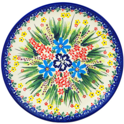 Polish Pottery Plate 7&quot; Hidden Beauty UNIKAT