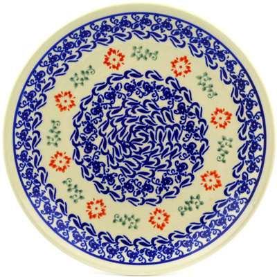 Polish Pottery Plate 7&quot; Holiday Flowers