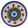 Polish Pottery Plate 7&quot; Joyful Butterflies UNIKAT