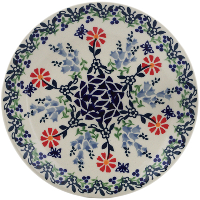 Polish Pottery Plate 7&quot; Last Summer Flowers