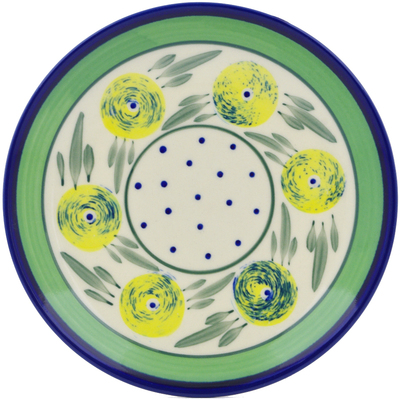 Polish Pottery Plate 7&quot; Limon Swirl