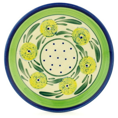 Polish Pottery Plate 7&quot; Limon Swirl