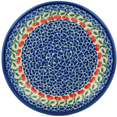 Polish Pottery Plate 7&quot; Lone Daisy