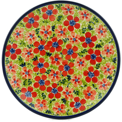 Polish Pottery Plate 7&quot; Magnificent Red