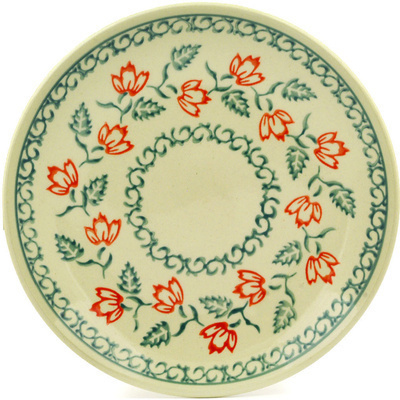Polish Pottery Plate 7&quot; Meadow Blossoms