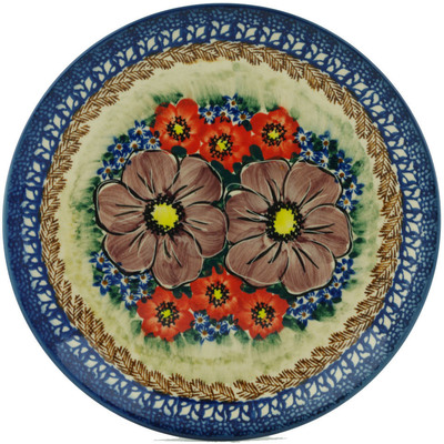 Polish Pottery Plate 7&quot; Midnight Garden UNIKAT