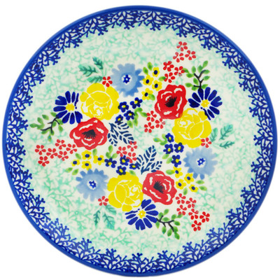 Polish Pottery Plate 7&quot; Midsommar Crown UNIKAT