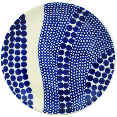 Polish Pottery Plate 7&quot; Modern Cobalt