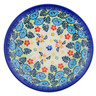 Polish Pottery Plate 7&quot; Monstera Blooms UNIKAT