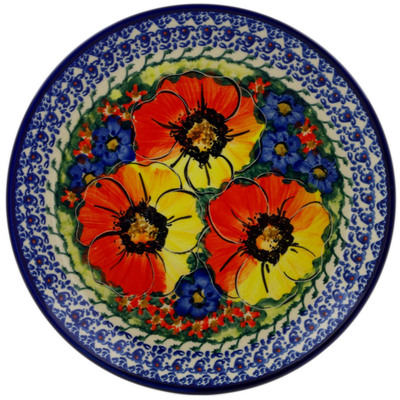 Polish Pottery Plate 7&quot; Mystical Garden UNIKAT