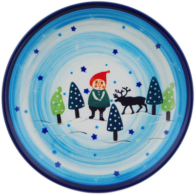 Polish Pottery Plate 7&quot; North Pole UNIKAT