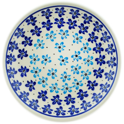 Polish Pottery Plate 7&quot; Ombre Blue