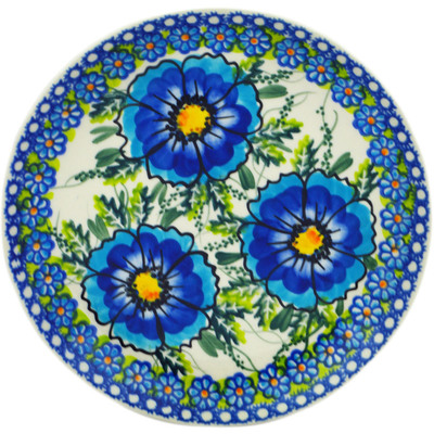 Polish Pottery Plate 7&quot; Orchid Crown UNIKAT