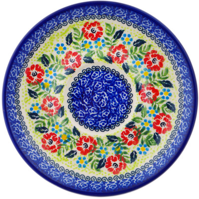 Polish Pottery Plate 7" Painted Blossoms