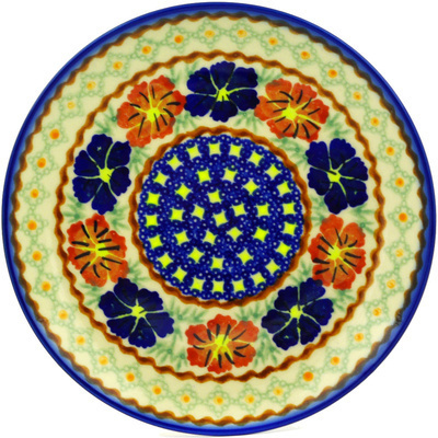 Polish Pottery Plate 7&quot; Paradise Poppy