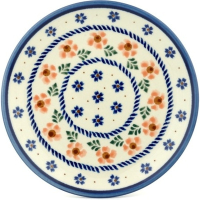 Polish Pottery Plate 7&quot; Peachy Keen