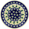 Polish Pottery Plate 7" Peacock Evergreen