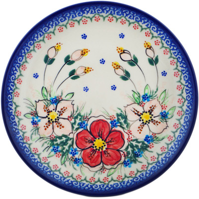 Polish Pottery Plate 7&quot; Perfect Garden UNIKAT