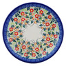 Polish Pottery Plate 7&quot; Petal Parade UNIKAT