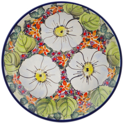 Polish Pottery Plate 7&quot; Petal Whisper UNIKAT