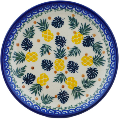 Polish Pottery Plate 7&quot; Pineapple Parade