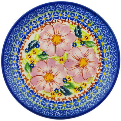 Polish Pottery Plate 7&quot; Pink Delight UNIKAT