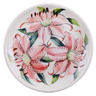 Polish Pottery Plate 7&quot; Pink Lily UNIKAT