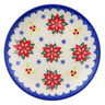 Polish Pottery Plate 7&quot; Poinsettia Charm