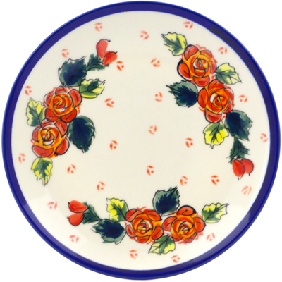 Polish Pottery Plate 7&quot; Polish Roses