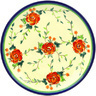 Polish Pottery Plate 7&quot; Polish Roses UNIKAT