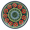 Polish Pottery Plate 7&quot; Poppies All Around UNIKAT