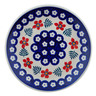 Polish Pottery Plate 7" Poppies And Ferns