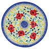 Polish Pottery Plate 7&quot; Rainbow Field UNIKAT