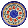 Polish Pottery Plate 7&quot; Red Cornflower