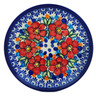 Polish Pottery Plate 7&quot; Red Delight UNIKAT