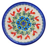 Polish Pottery Plate 7&quot; Red Rooster UNIKAT