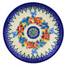 Polish Pottery Plate 7&quot; Ring Of Flowers UNIKAT